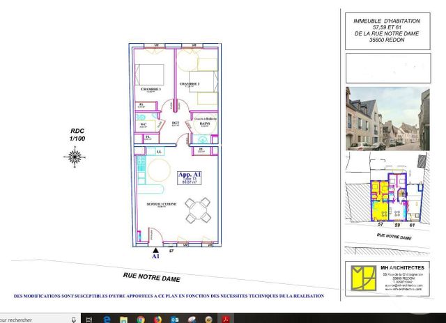Appartement F3 à vendre - 3 pièces - 64.8 m2 - REDON - 35 - BRETAGNE - Century 21 L'Immobilière De L'Ouest Appartement F3 à vendre - 3 pièces - 64.8 m2 - REDON - 35 - BRETAGNE - Century 21 L'Immobilière De L'Ouest